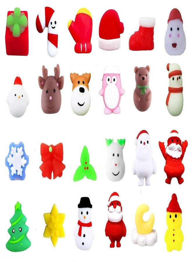 JDSTY 24Pcs Christmas Mochi Squishy Toys for Kids Girls Boys Toddlers Party Favors Stocking Stuffers Gifts - Image 1